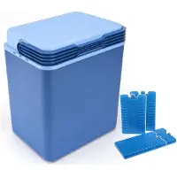 Cosy & Trendy Grote koelbox donkerblauw 32 liter 40 x 30 x 45 cm incl. 4 koelelementen - Koelboxen