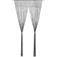 vidaXL Gordijn macramé 140x240 cm katoen antraciet