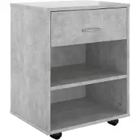 vidaXL Rolkast 46x36x59 cm bewerkt hout betongrijs