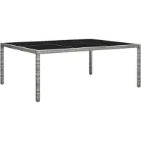 vidaXL Tuintafel 200x150x74 cm poly rattan grijs