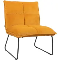 Livin24 Velvet fauteuil Malaga okergeel
