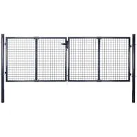vidaXL Tuinhek van gaas gegalvaniseerd staal 300x100 cm grijs