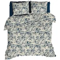 Satin d'or Dekbedovertrek Guirlande Marine Satijn-240 x 200 / 220 cm | Lits-Jumeaux