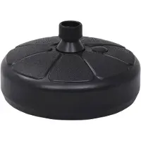 vidaXL Parasolvoet gevuld met zand/water 15 L zwart
