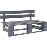 vidaXL Tuinbank pallet hout grijs