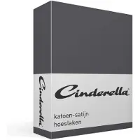 Cinderella Hoeslaken Anthracite (Satijn)-90 x 200 cm