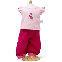 Mini Mommy Corduroy Broek Met Shirt Roze 33-37 Cm