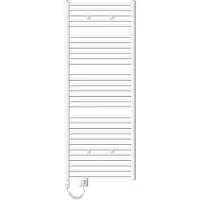 ECD-Germany Badkamerradiator Sahara 750 X 1800 Mm Wit Gebogen Met Zijaansluiting + Verwarmingselement 900w