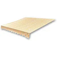vidaXL Vervangingsdoek voor luifel 400x300 cm polyester geel en wit