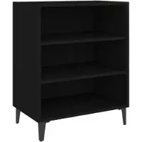 vidaXL Dressoir 57x35x70 cm bewerkt hout zwart