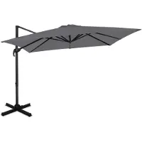 Vonroc Zweefparasol Pisogne 300x300cm – Premium parasol | Grijs