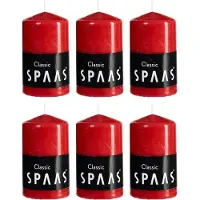 Blokker 6x Kaarsen Rood 6 X 10 Cm 25 Branduren Sfeerkaarsen - Stompkaarsen