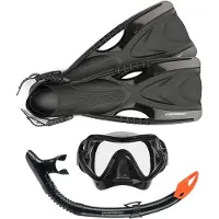 Osprey Snorkelset Siliconen Zwart/oranje 5-delig Maat S/m