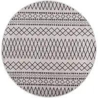 vidaXL Vloerkleed wasbaar ø120 cm zwart en wit