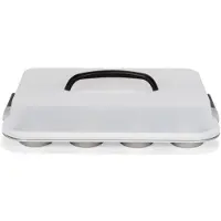 Patisse Muffinvorm Silver Top Met Draagdeksel 12 Vaks