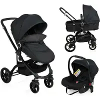 Little World 3-in-1 Kinderwagen City Walker zwart LWST003-BK
