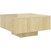 vidaXL Salontafel 60x60x31,5 cm bewerkt hout sonoma eikenkleurig