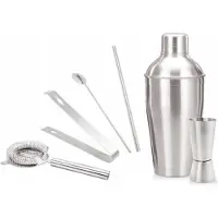 King Hoff 1392 - Barman set - cocktail set - 6 delig - RVS