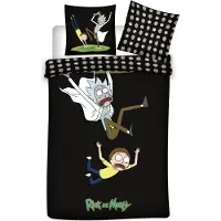 Aymax Rick and Morty Dekbedovertrek Portal Travel 140 x 200 cm - 65 x 65 cm