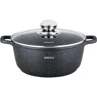 KINGHOFF KINGHOFF MARBLE PUDELIS 28 cm KH-1597 6,5 L, Pan + steelpan, Zwart