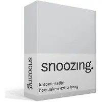 Snoozing katoen-satijn hoeslaken extra hoog