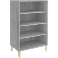 vidaXL Dressoir, betonkleur, 57x35x90 cm, houtvezelplaat