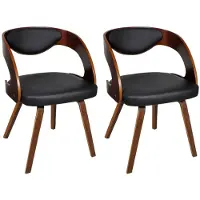 vidaXL Eetkamerstoelen Singapore houten frame kunstleer bruin 2 st online kopen