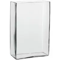 Mica Decorations Hoge vaas transparant glas - 20 x 10 x 30 cm - Accubakken - Glazen vazen - Woonaccessoires - Vazen
