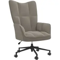 vidaXL Relaxstoel fluweel lichtgrijs