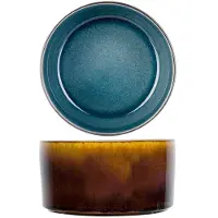 COSY&TRENDY Kom Quintana Blue | Cosy&Trendy porselein blauw 19.5x19.5x10 cm kommen & schalen | NADUVI