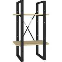 vidaXL Boekenkast met 2 schappen 40x30x70 cm bewerkt hout sonoma eiken