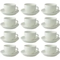 Palmer Kop en schotel Robusta 18 cl - 14 cm Offwhite 12 stuks