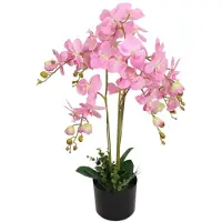 vidaXL AORTA Kunstmatige Orchidee Plant met Pot - 75 cm, Roze