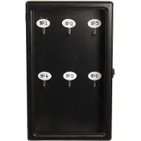 Clayre & Eef Zwarte Sleutelkastje 24*7*38 cm 6H1570Z