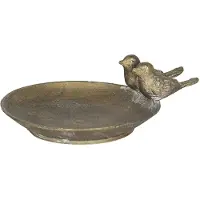 Clayre & Eef Serveerschaal 11*9*2 Cm Koperkleurig Metaal
