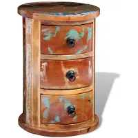 vidaXL Kast met 3 lades massief gerecycled hout