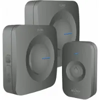 Elro DB3000 Draadloze Deurbel Set – met 2x Ontvanger op batterij - Bereik 300 meter - IP65 Waterdicht - 64 Melodieën - Zwart