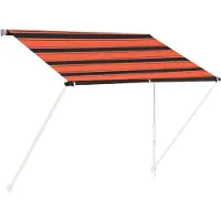 vidaXL Luifel uittrekbaar 100x150 cm oranje en bruin
