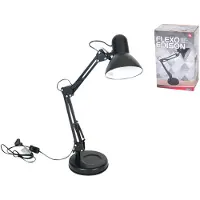 Gerimport Staande bureaulamp zwart 37 x 15 x 42 cm verstelbare lamp verlichting - Bureaulampen