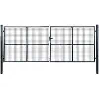 vidaXL Tuinhek van gaas gegalvaniseerd staal 400x150 cm grijs