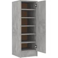 vidaXL Schoenenkast 32x35x92 cm bewerkt hout betongrijs