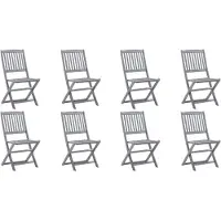 vidaXL Tuinstoelen 8 st inklapbaar massief acaciahout