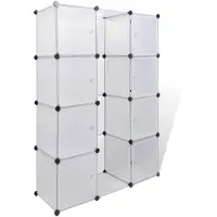 vidaXL Modulaire kast met 9 vakken, 109x36,5x143 cm, wit