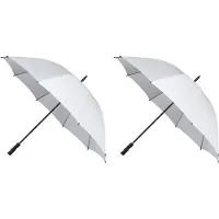 Falcone 2x Stormparaplu wit 130 cm - Paraplu's