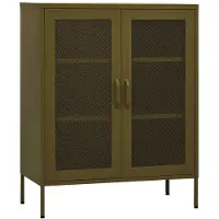 vidaXL Opbergkast 80x35x101,5 cm staal olijfgroen