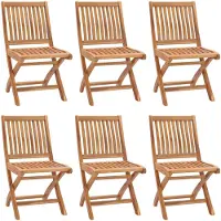 vidaXL Tuinstoelen 6 st inklapbaar massief teakhout