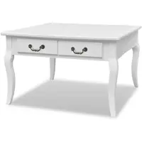 vidaXL Salontafel met 4 lades, wit
