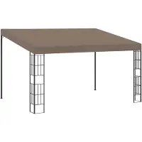 vidaXL Wandprieel 4x3 m stof taupe