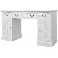 vidaXL Bureau ministre wit 140x48x80 cm