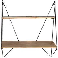 Clayre & Eef Zwarte Wandrek 60*20*70 cm 50466